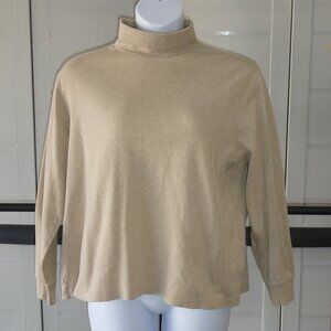 Lands’ End Size 2X Women’s Heather Beige Turtleneck